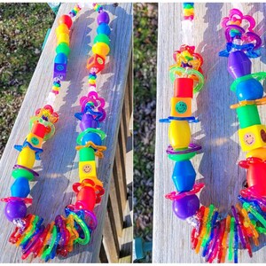 Rainbow Phat Kandi Necklace: 90s Rave Charms, Kidcore Jewelry image 9