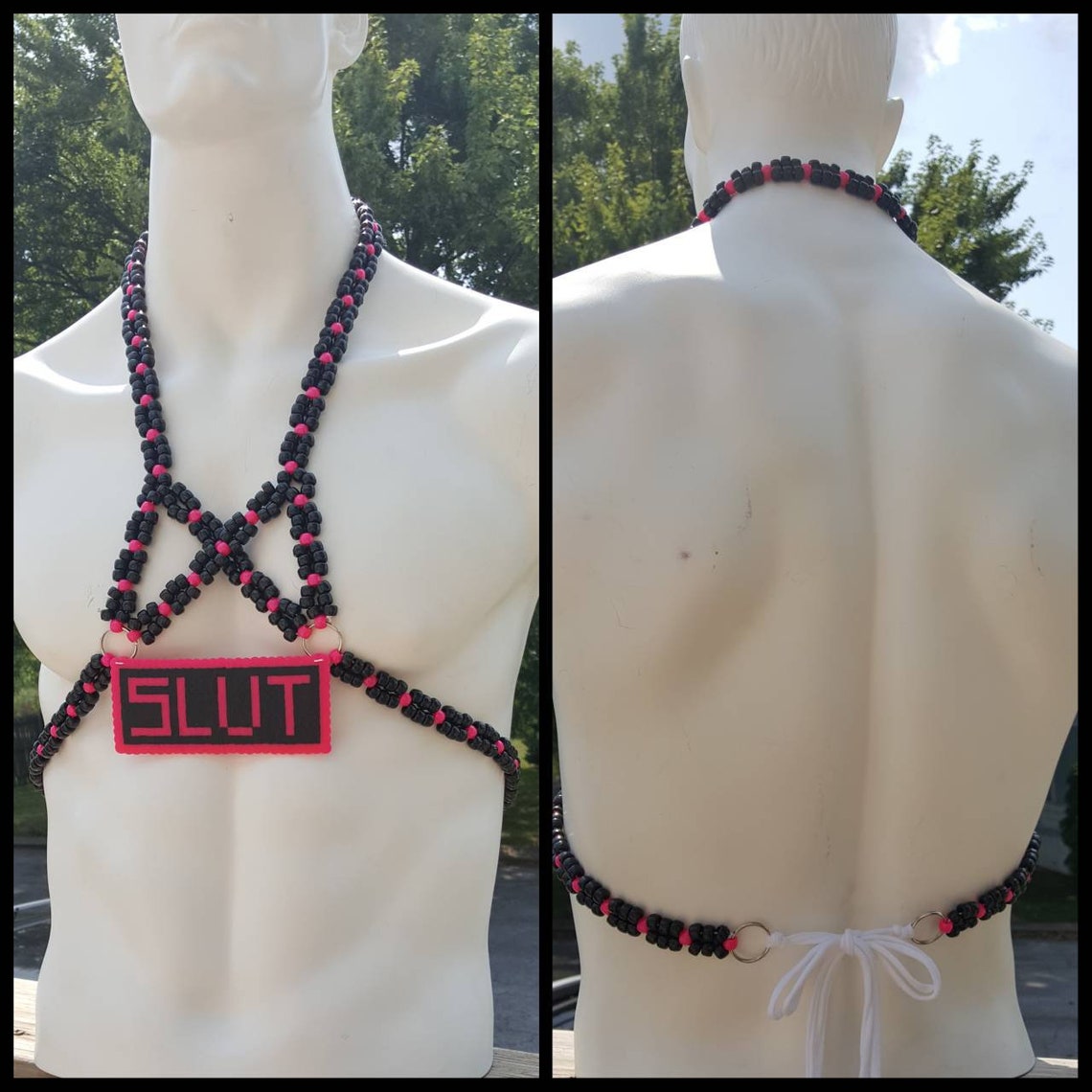 Slut kandi harness mens harness rave harness pride harness Etsy