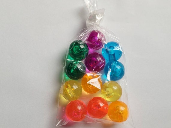 Children Hair Beads & Bows Candy Colours Acrylic Rainbow Beads