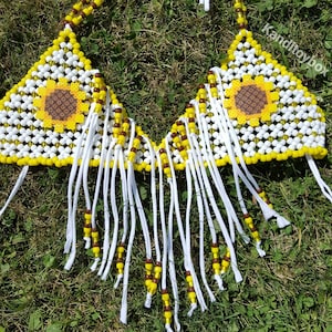 Sunflower Kandi Bra,rave Outfit, Rave Bra,festival Outfit,festival Top ...