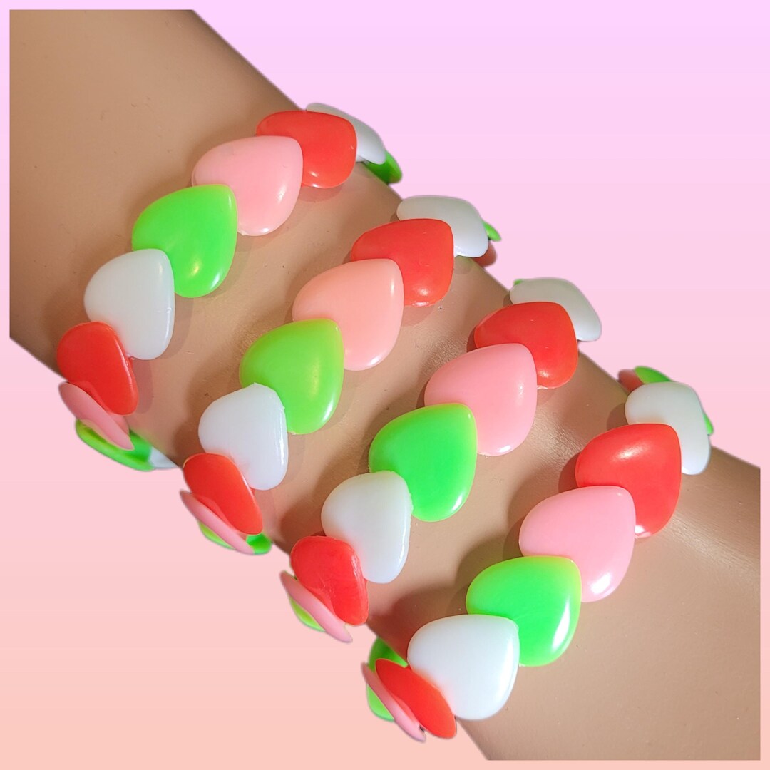 Bead Ring Rave Vintage Kandi Bracelet, 90s Rave Beads, Colorful Festival Jewelry - Etsy