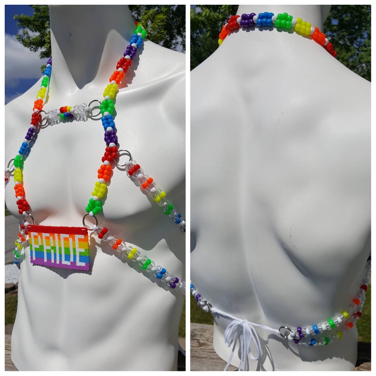 Pridemens Harnessedc Kandi Harness Rave Outfit Pride Etsy