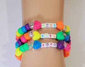 Xbase Charm Kandi Cuff, Kandi Bracelet, Kandi Kid,rave Kandi,kawaii  Bracelet,rainbow Bracelet,charm Bracelet,neon Bracelet,rave Gift,edc 