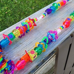 Rainbow Phat Kandi Necklace: 90s Rave Charms, Kidcore Jewelry image 5