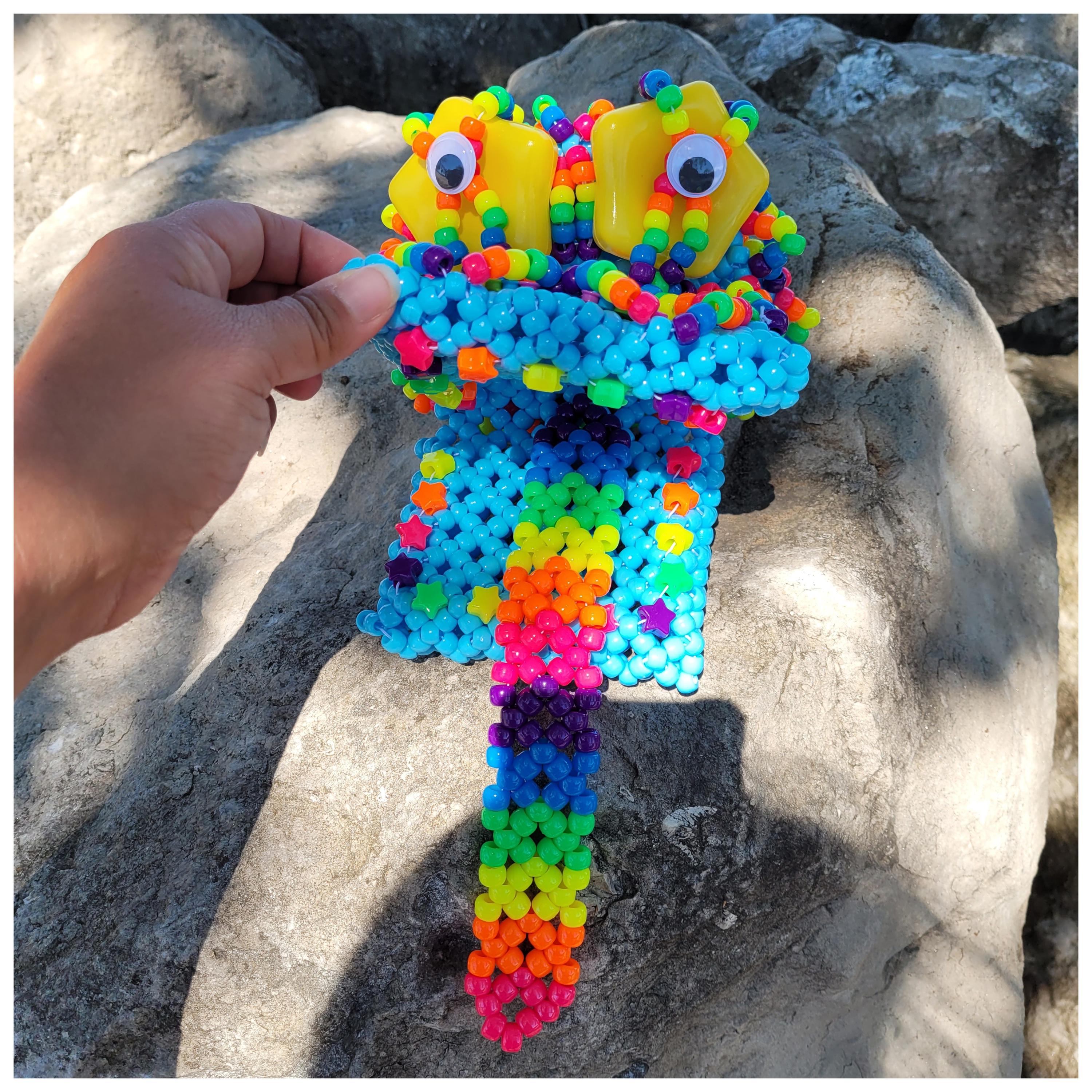 OOAK Kandi Puppet, Star Rave Accessory, Beaded Festival Gift - Etsy