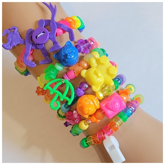 Vintage Kandi Bracelet: 90s Rave Beads, Oldschool Raver PLUR