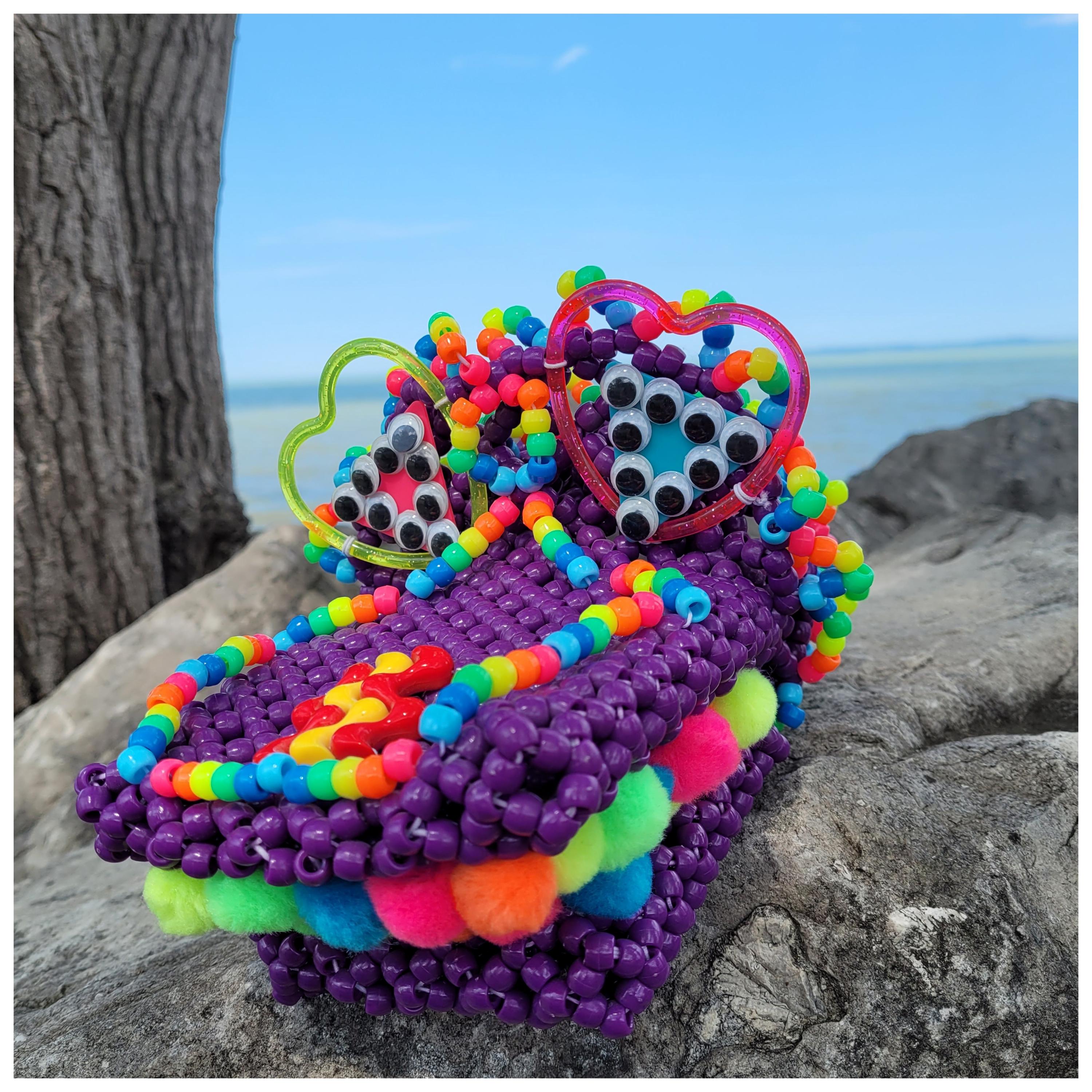 OOAK Kandi Puppet: Beaded Rave Festival Accessory - Etsy