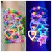 10 UV hearts & stars kandi bracelets,glitter bracelets,kandi singles,rave bracelets,edc kandi,plur,kandi kid,rave outfit,edc outfit,festival 