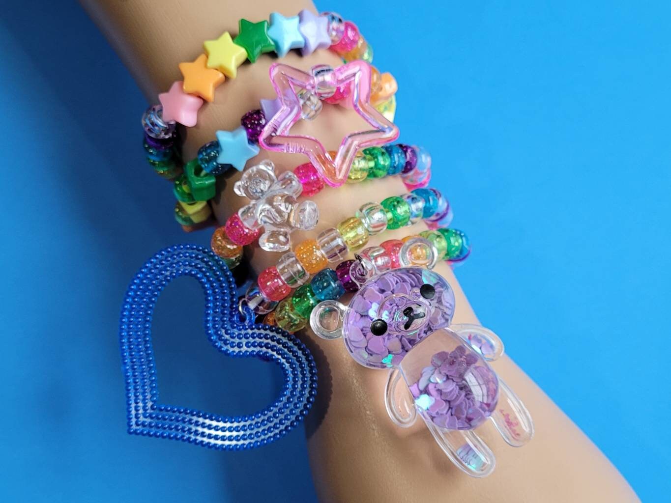 Made to Order Candy bracelets,kawaii bracelets,glitter bracelets,kandi singles,rainbow bracelets,edm kandi,edc kandi,rave Bracelets