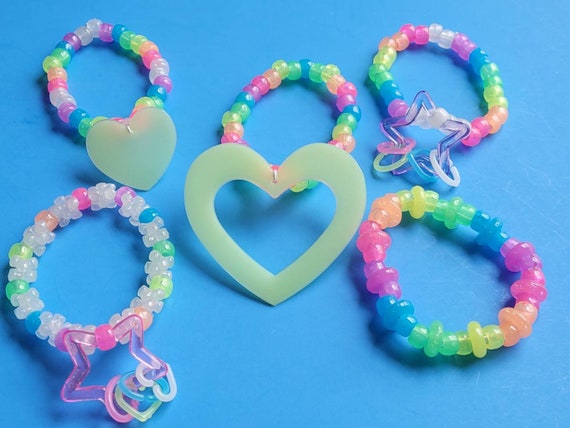 Xbase Charm Kandi Cuff, Kandi Bracelet, Kandi Kid,rave Kandi,kawaii  Bracelet,rainbow Bracelet,charm Bracelet,neon Bracelet,rave Gift,edc 