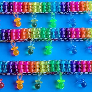 Rave baby kandi choker, kandi necklace,rave choker,rave necklace,festival choker,festival necklace,rainbow choker,kawaii choker,rave outfit