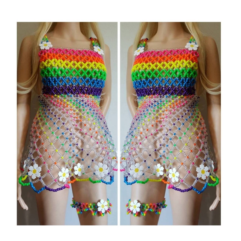 rainbow jumper dress