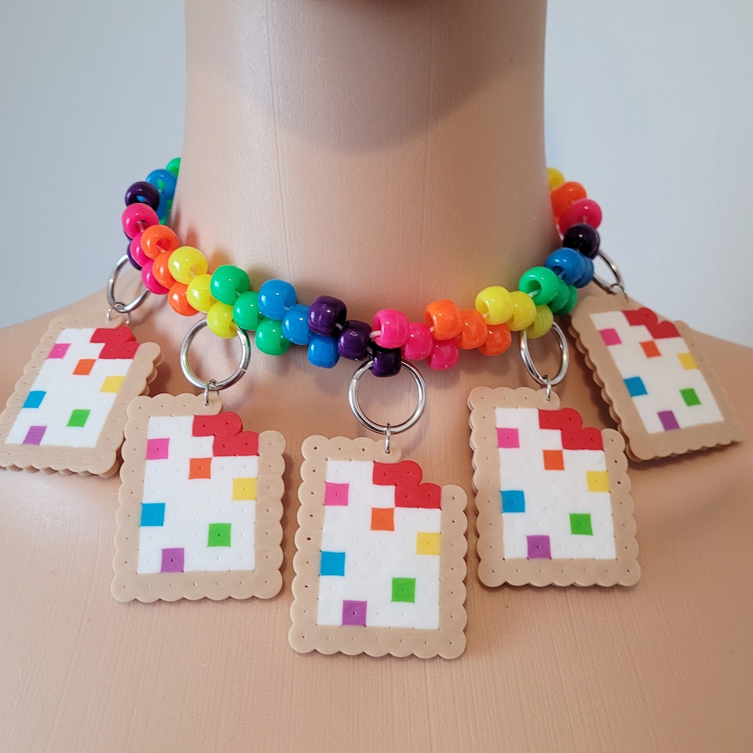 Kandi Pastry Charm Choker,rave Outfit,rave Necklace,kandi,rave Kandi