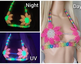 Made to Order Butterfly Kandi Bra,kandi Top,kandi Bikini,rave Bra