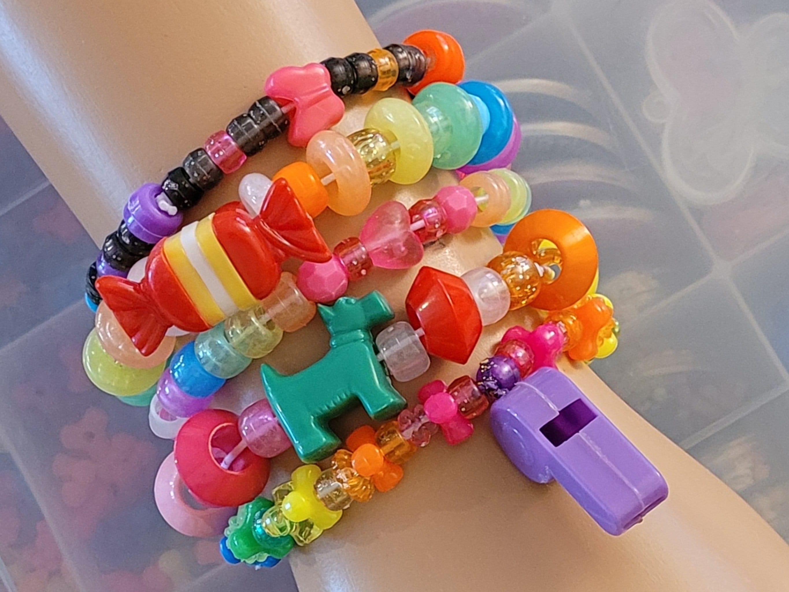 Vintage Kandi Set,2000s Kandi Bracelets,vintage Beads,oldschool  Raver,candyraver,candykid,plur,kandi Bracelets,kandi Set,rave  Bracelets,gift 