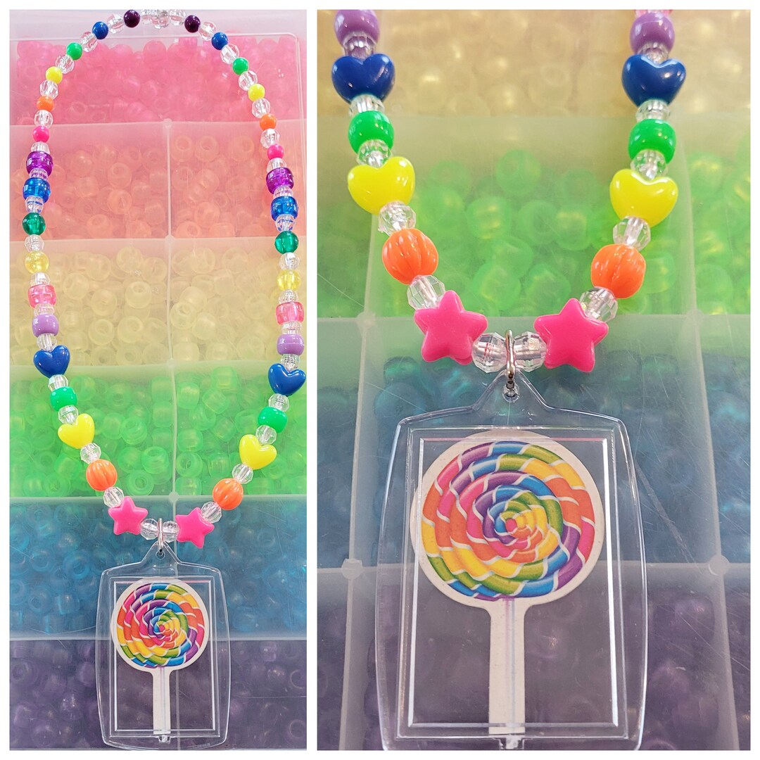 Vintage 90s & 2000s Kandi Necklace Y2k,kandi Choker,vintage Beads,oldschool Raver,candyraver