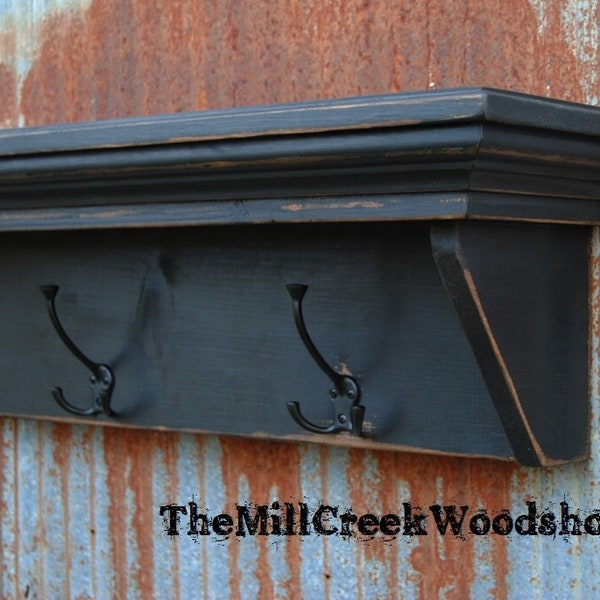 Distressed Coat Rack Etsy