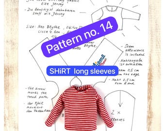 Patrón de camisa n.º 14 (descarga en PDF) de Miema Dollhouse