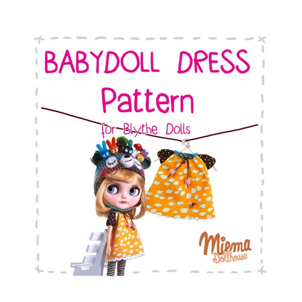 Babydoll Kleid Schnittmuster von Miema Dollhouse / 14 Seiten Anleitung