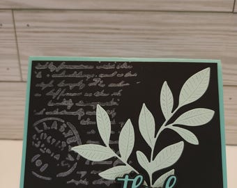 Thank You - Turquoise and Black note cards