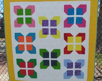 Wzór na kołdrę „Flutterflies” – tylko w formacie PDF