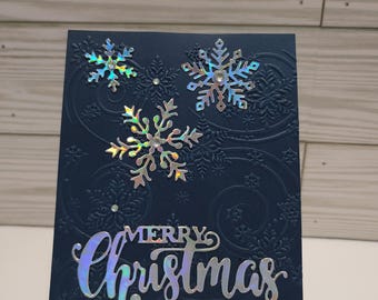 Silver Snowflake Christmas Card