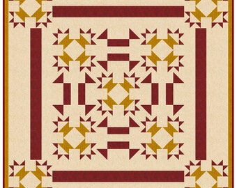 Churning Flower Baskets Quilt Pattern - pdf only