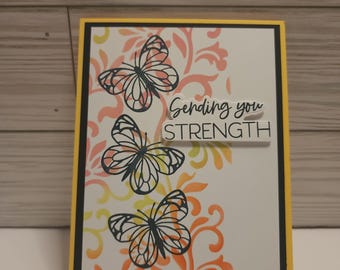 Stamped Butterflies Sympathy Card