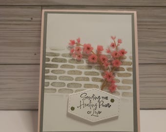 Pink Floral Sympathy Card