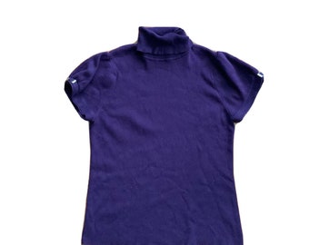 APT 9 Sweater Purple Knit Turtle Neck Pullover Buckle Sleeves PXL Petite XL