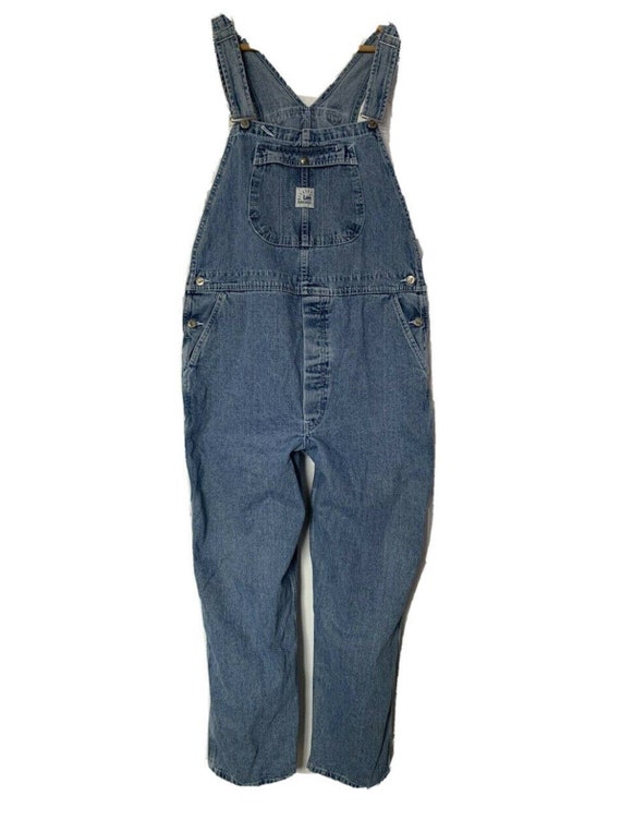 Vintage Lee Dungarees Riveted Blue Denim Button Fl