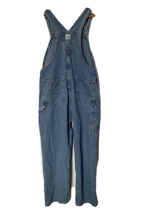 Vintage Lee Dungarees Riveted Blue Denim Button F… - image 2