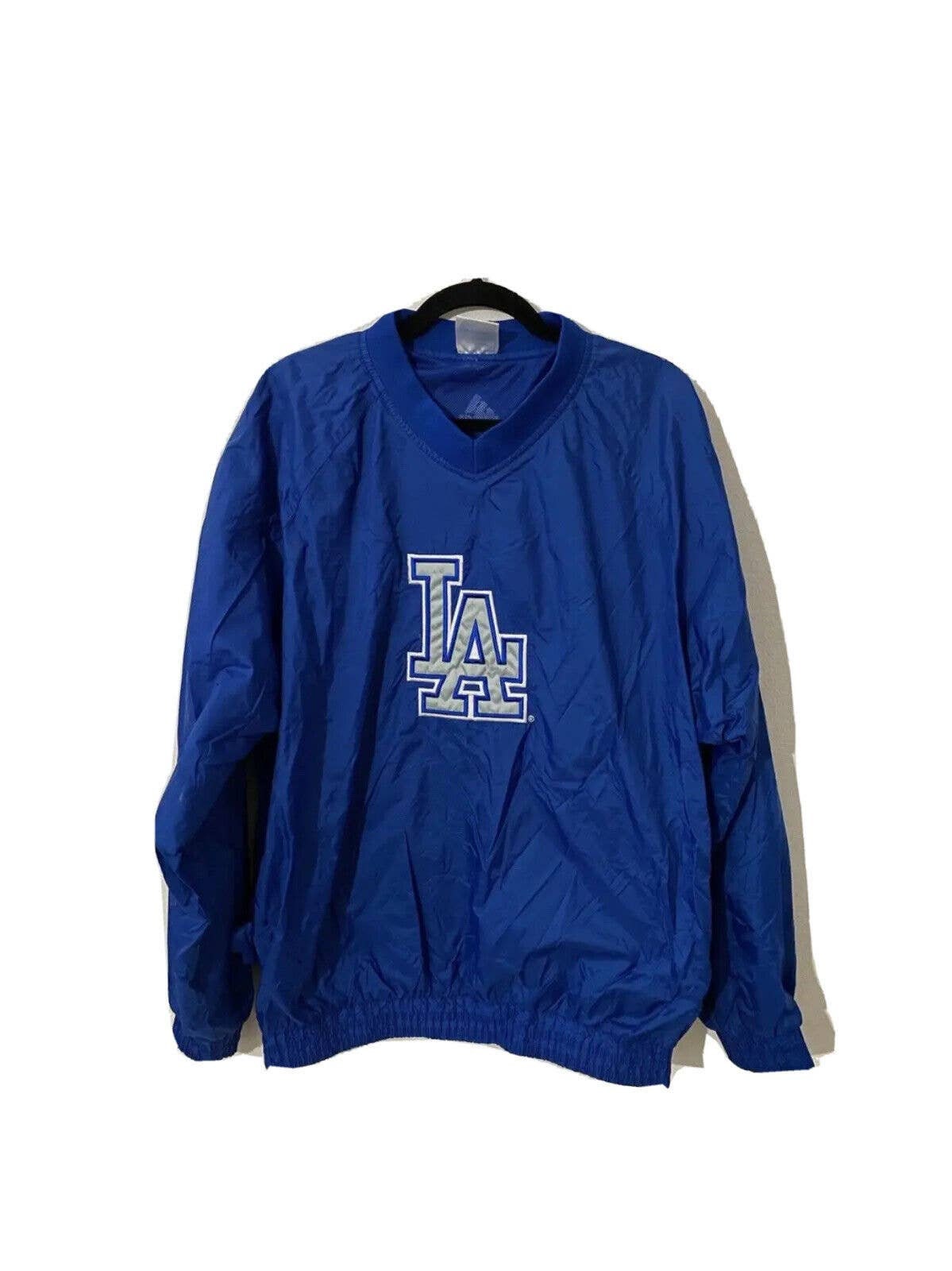 Los Angeles Dodgers Adidas V Neck Windbreaker Pullover Jacket Baseball XL