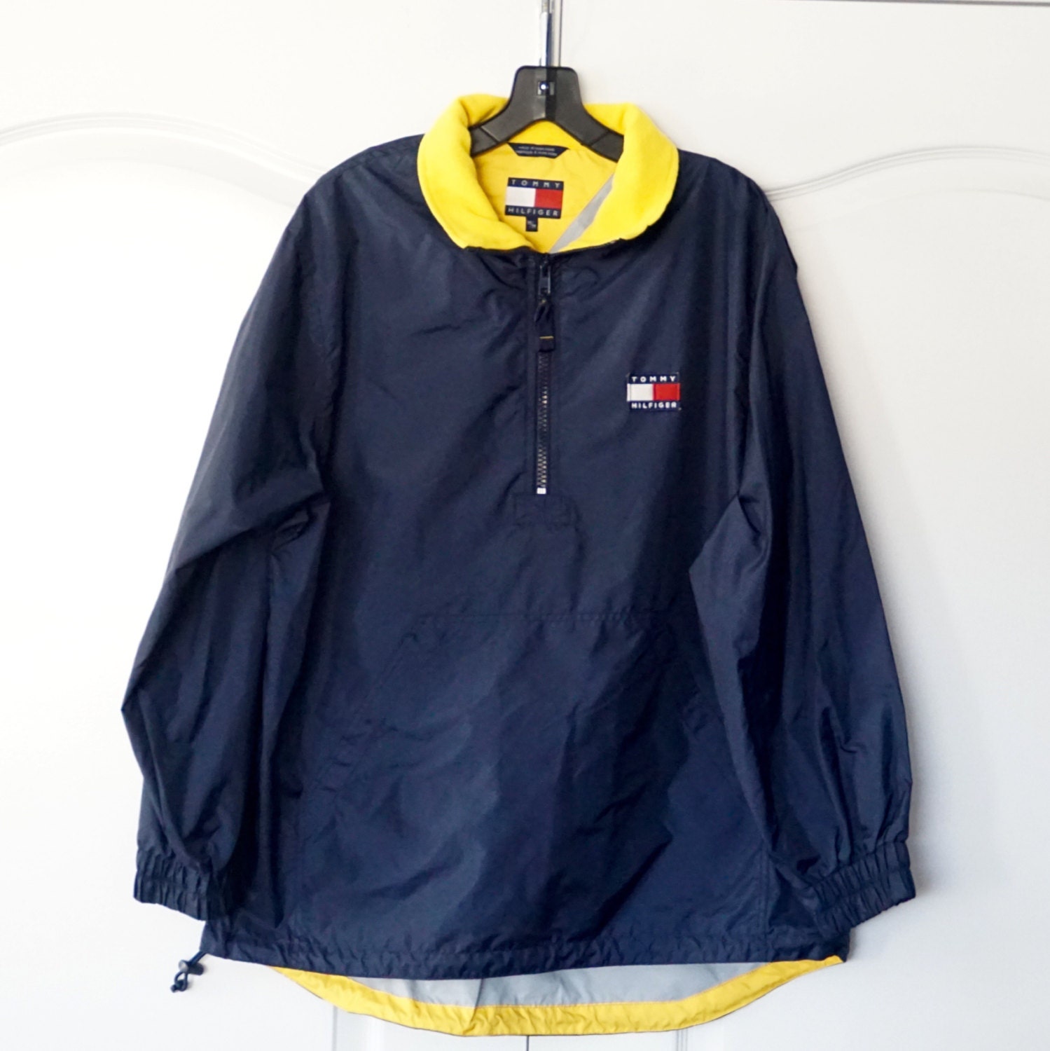 tommy hilfiger colorblock pullover windbreaker jacket