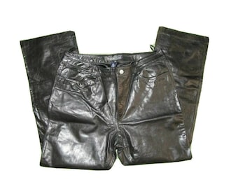 Gap Leather Pants - Etsy