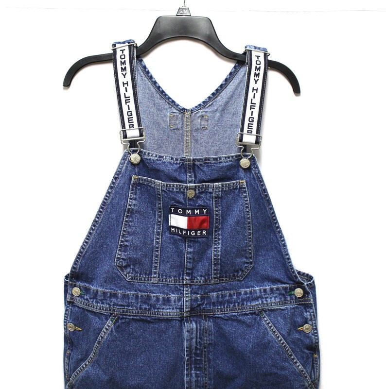 Vintage Tommy Hilfiger Denim Overalls Retro Hip Hop Fashion Etsy