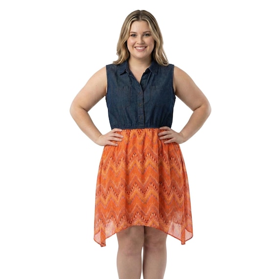 denim dress for women under 500 NYDJ Women's Utility - Blue - Size M persistent_note: Buy One Get One 75% Off! Mix & Match hip and back pockets Colour:LEMON PRINT Designing the Iconic Mo
