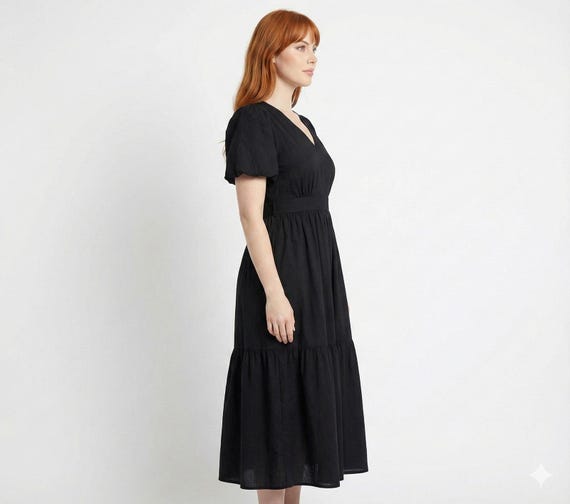 french connection maxi dress black French Connection Long Sleeve Rib Maxi Sweater Dress In Black