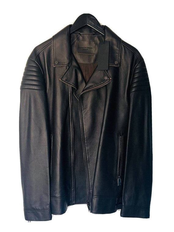 New PORSCHE Design Leather Motorcycle Jacket SZ 5… - image 1