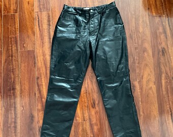 Vintage Unisex Gap Jeans, Leather straight classic Pants Size 16 36, 80’s Style Clothing, Back to School Fashion