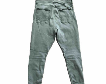 7 For All Mankind Jeans Size 33 B(Air) High Waist Ankle Skinny Gray Denim