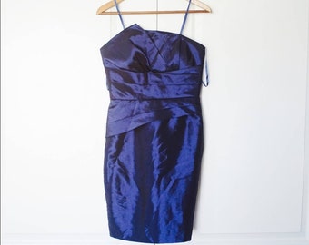 Max And Cleo Strapless Cocktail Dress Sapphire Blue Evening Strapless Dress 6