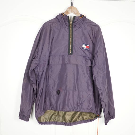 tommy hilfiger colorblocked pullover windbreaker jacket