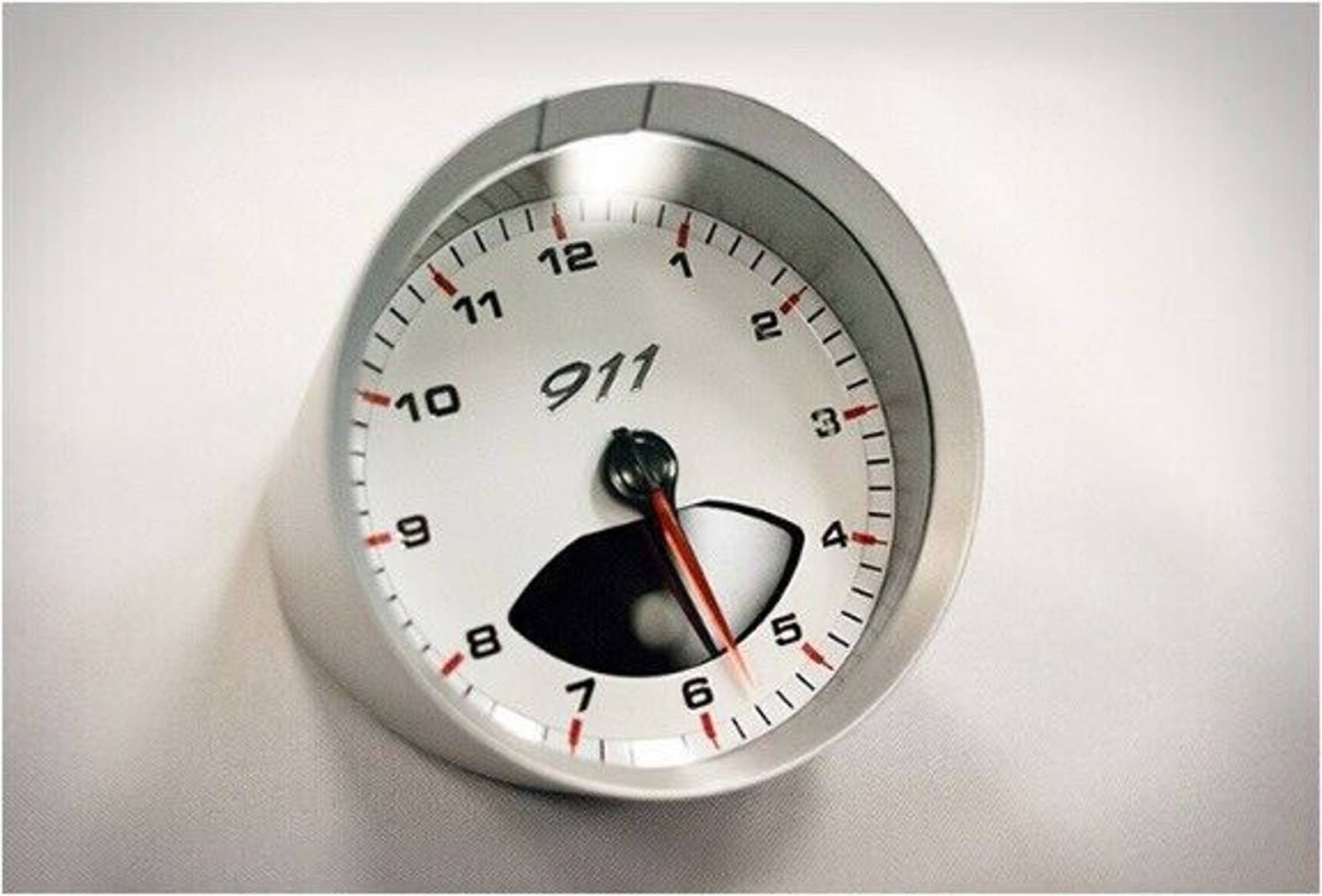 Porsche 911 Racing Digital Analog Alarm Desk Clock Speedometer