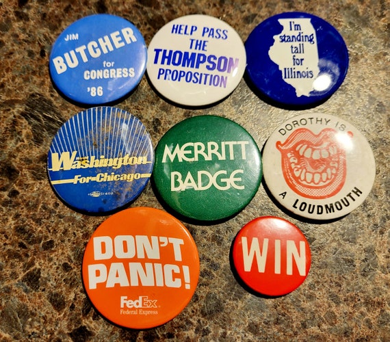 Choice of Vintage Political Button From Various Campaigns Etsy