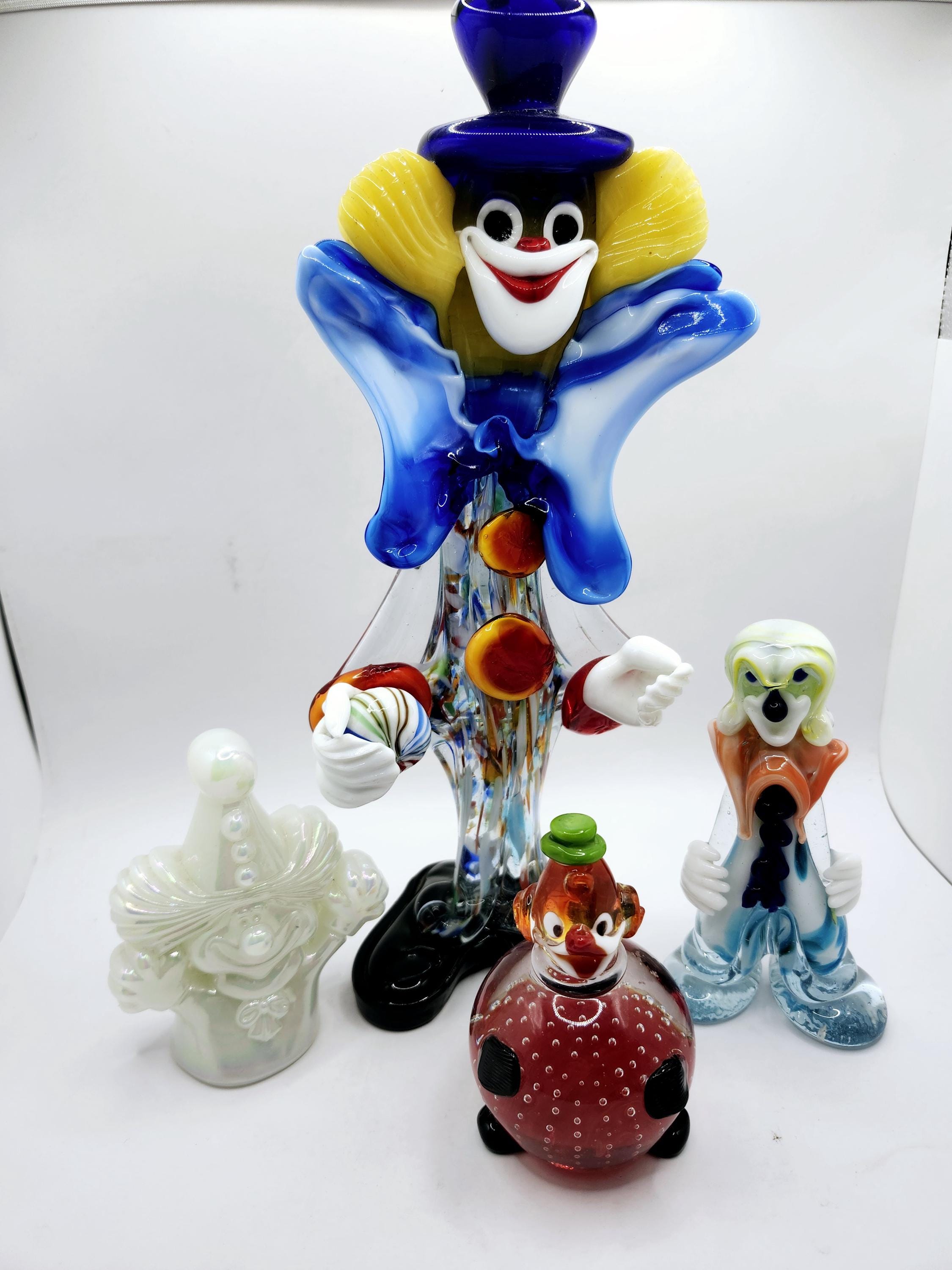 【希少】ムラーノガラス ガラス細工 イタリア製 ピエロ クラウン ヴィンテージ Murano glass clown - Etsy 日本