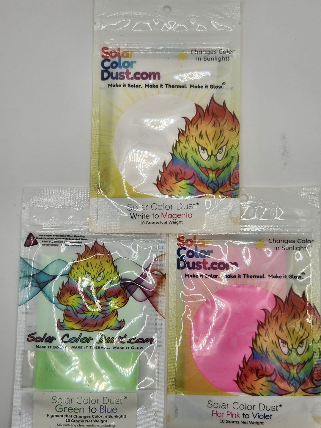 画材 Solar Color Dust SolarColorDust® - Blue to Green - Sunlight Sensitive - Color