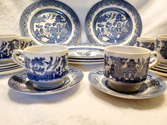 Vintage Churchill Blue Willow Ware in Various Patterns, See
