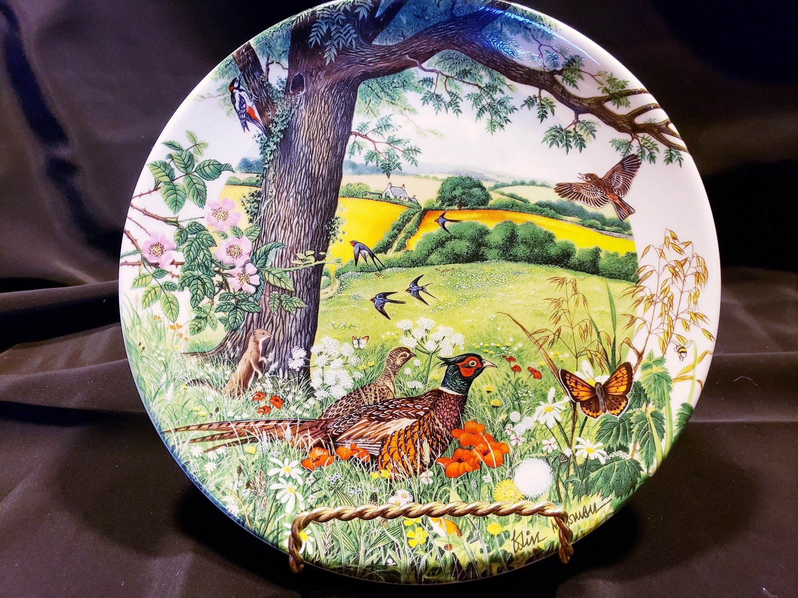 Vintage meadows and Wheatfields Plate by Colin Etsy