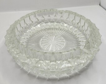 Vintage MCM Clear Glass Ashtray